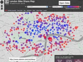 Open Data http://www.oobrien.com/vis/bikes/ 