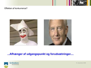 Effekten af konkurrence?




  ...Afhænger af udgangspunkt og forudsætninger....


                                                      10. december 2008
 