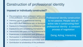 Professional identity and the MLIS – How to make a librarian by Dr. Claire McGuinness