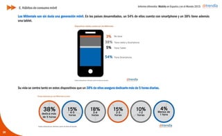Informe ditrendia: Mobile en España y en el Mundo 2015
Los Millenials son sin duda una generación móvil. En los países des...