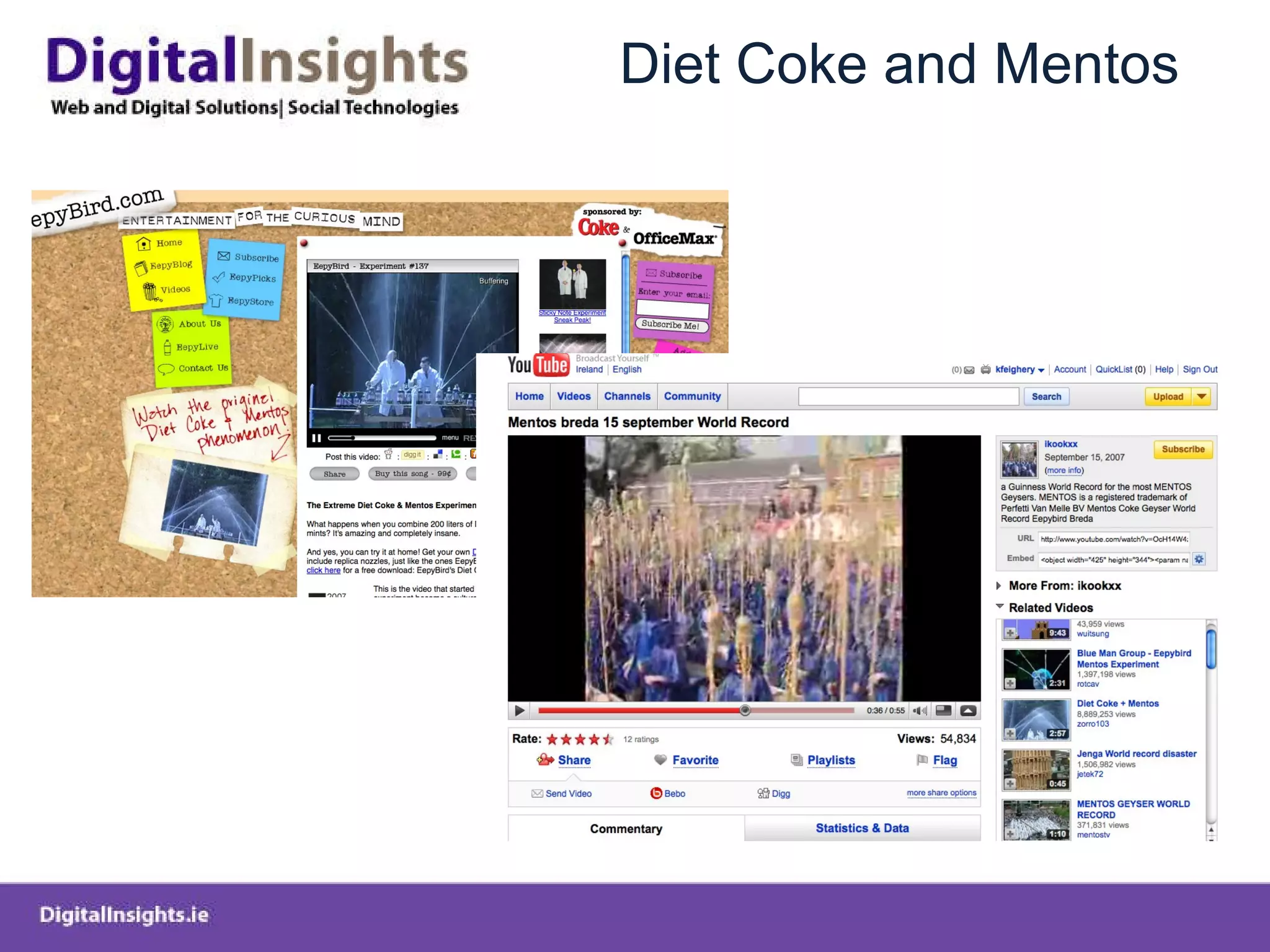 Diet Coke and Mentos 