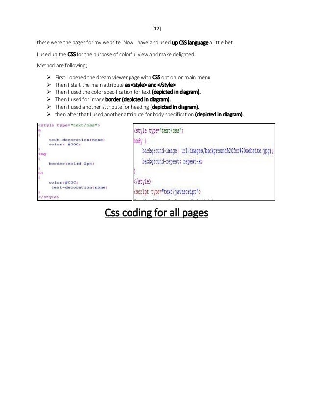 Webdesign + Website thesis