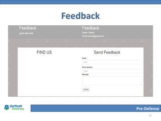 Pre-Defense
12
Feedback
 