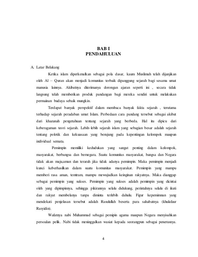 Sejarah Peradaban Islam Pada Masa Khulafaurrasyidin