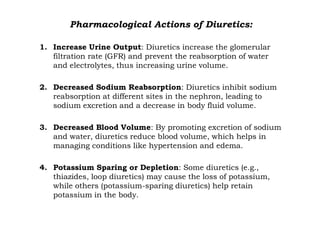 Drug' Acting on the Kidney: Diuretics Drugs | PDF