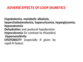 diuretic.pptx and its site of action and its effects | PPTX