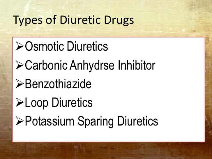 Diuretic drugs