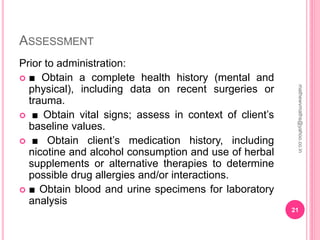 Nurses responsibilities on Diuretics