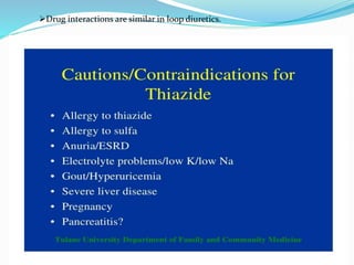 Drug interactions are similar in loop diuretics.
 