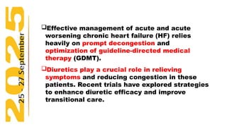 The role of diuretics in congestive heart failure | PPTX