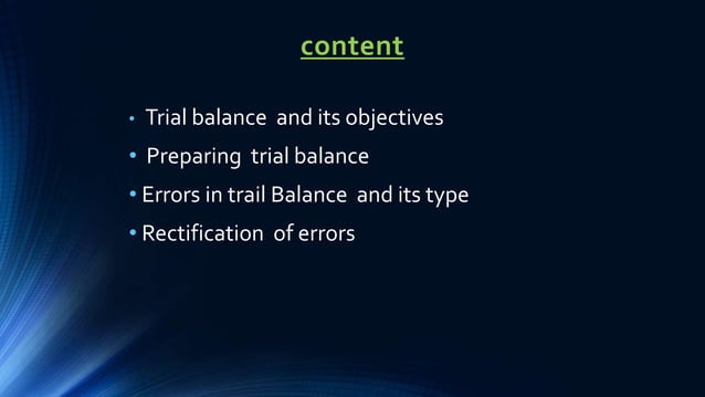 Trial Balance its error and its rectification | PPTX