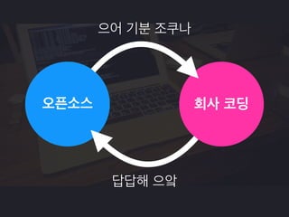 I think this is one of the reasons folks 
come home after a hard day of coding 
and then work on open source: 
It’s relaxing. 
- Dave Thomas, Getting Real 
https://gettingreal.37signals.com/ 
 