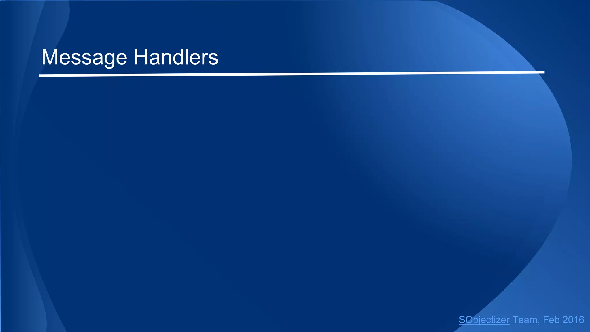 The receive functions family allows to receive and handle
messages from just one mchain.
But since v.5.5.16 there is select functions family which
allows to receive and handle messages from several
mchains...
SObjectizer Team, May 2017
 