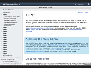 DIVE INTO APPLE MUSIC APP
StoreKit : SKCloudServiceController
▸ + authorizationStatus 
Apple Music
▸ + requestAuthorizatio...
