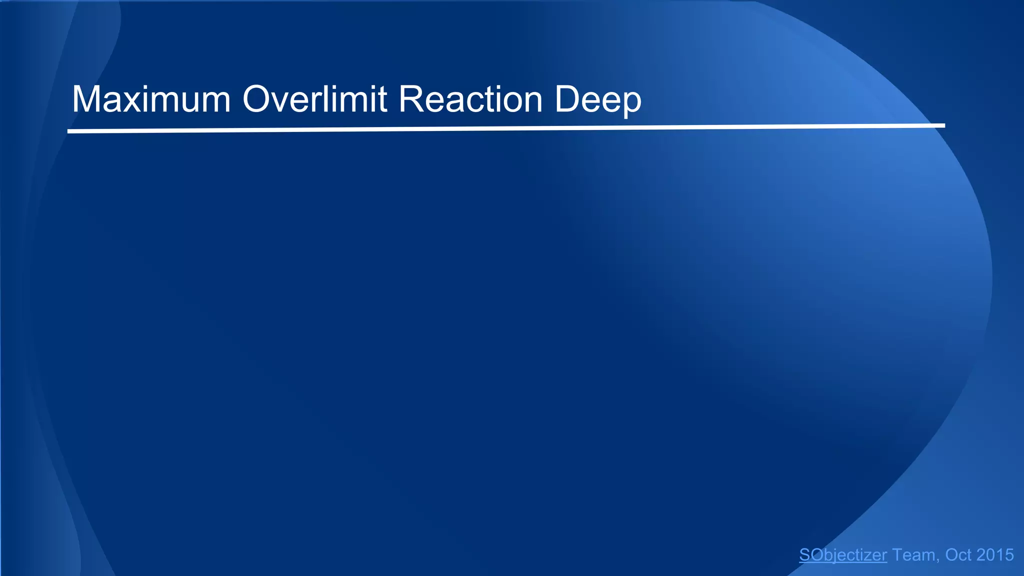 Maximum Overlimit Reaction Deep
SObjectizer Team, Jan 2016
 