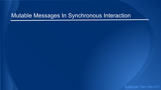Mutable Messages In Synchronous Interaction
SObjectizer Team, May 2017
 