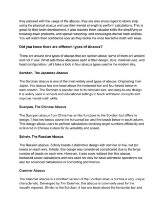 Dive into the Thrilling World of the Abacus..docx