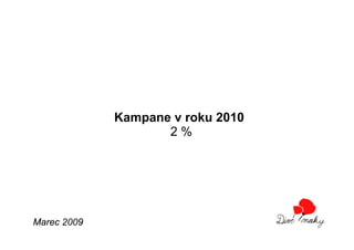 Kampane v roku 2010
                    2%




Marec 2009
 