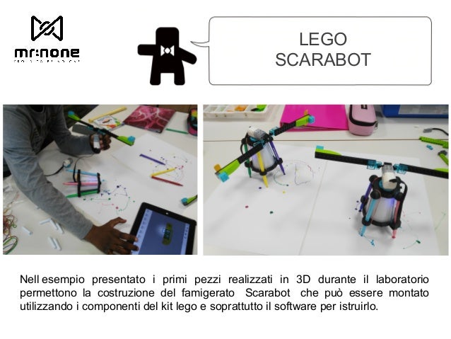 Nell esempio presentato i primi pezzi realizzati in 3D durante il laboratorio permettono la costruzione del famigerato Sca...