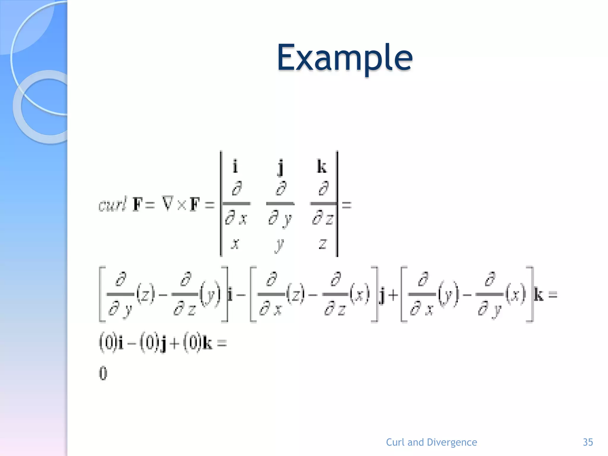 Example
Curl and Divergence 35
 