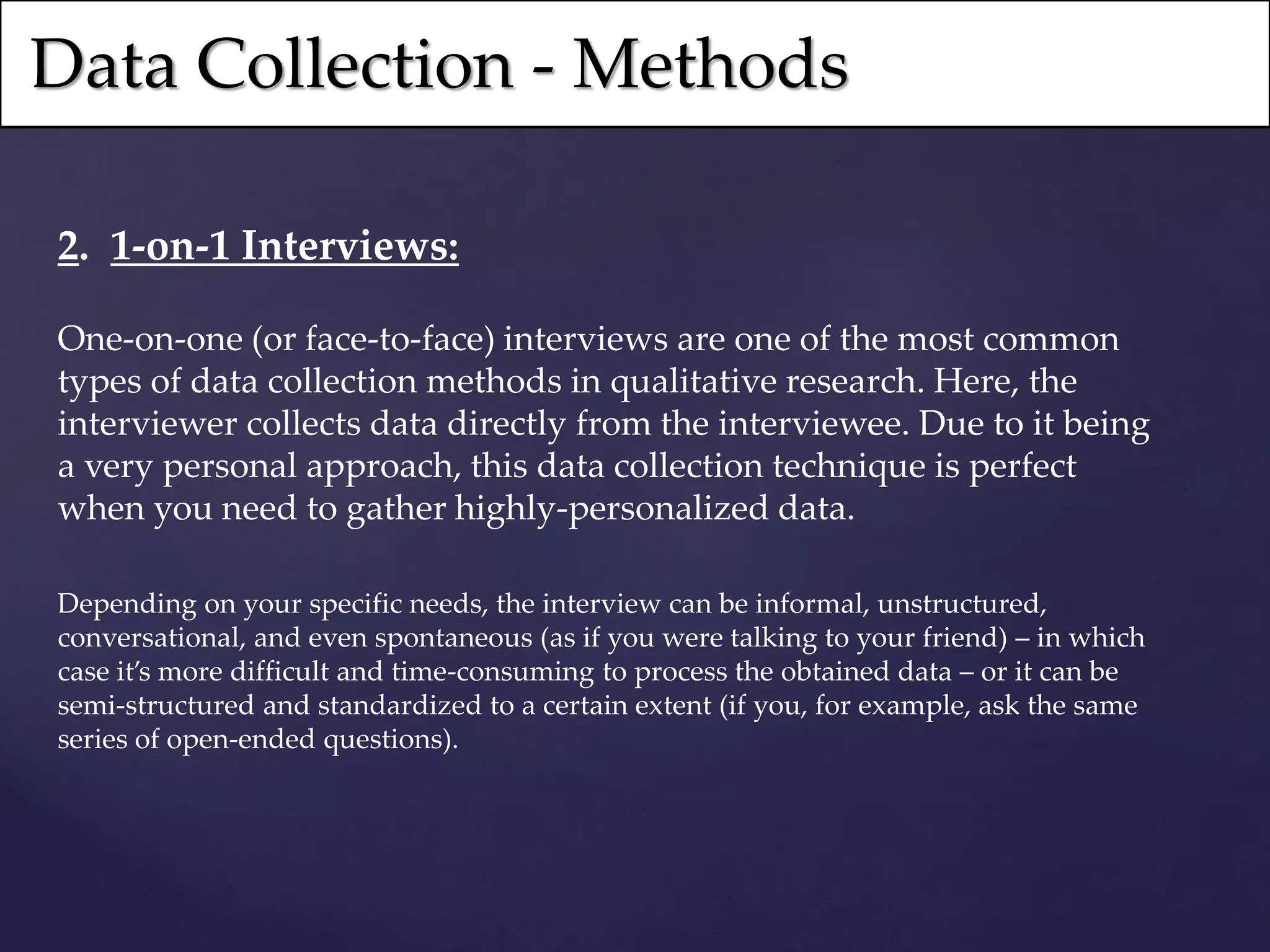 Data Collection Methods in Qualitative Research- Divergent Insights | PPT