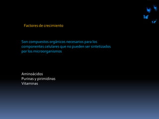 MicronutrientesElementos traza.Manganeso. Zinc, cobalto, molibdeno, niquel y cobreNecesarios en muy pequeñas cantidadesSon parte de enzimas y cofactoresFacilitan la catálisis de reaccionesAyudan a mantener la estructura de la membrana
