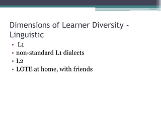 Diverse Learners