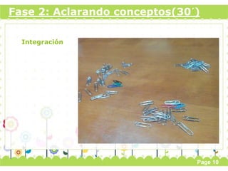Fase 2: Aclarando conceptos(30´) 
Page 10 
Integración 
 