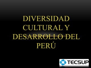 DIVERSIDAD
CULTURAL Y
DESARROLLO DEL
PERÚ

 