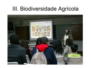III. Biodiversidade Agrícola
 