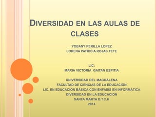 Diversidad en el aula | PPTX