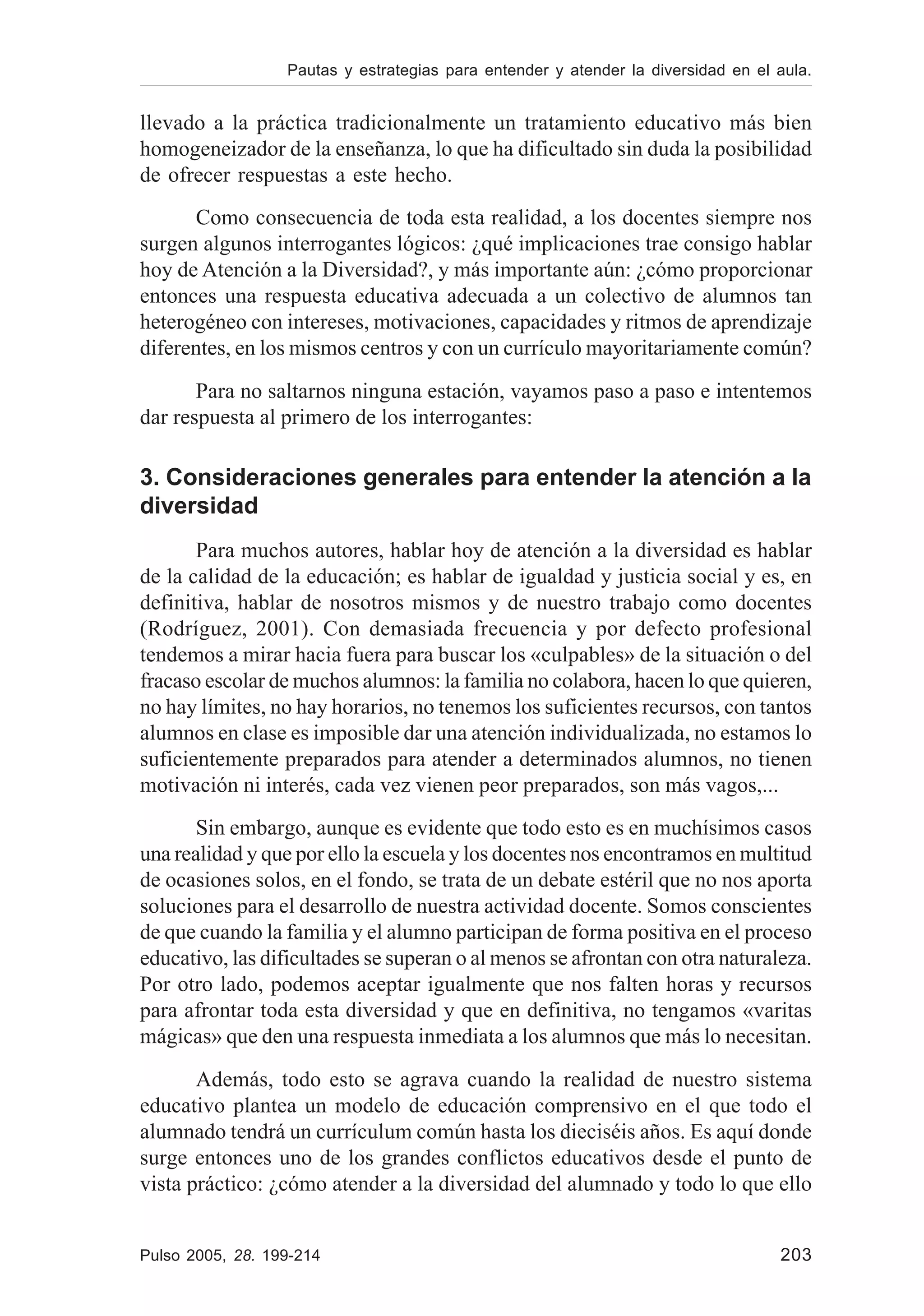 Diversidad en el aula | PDF