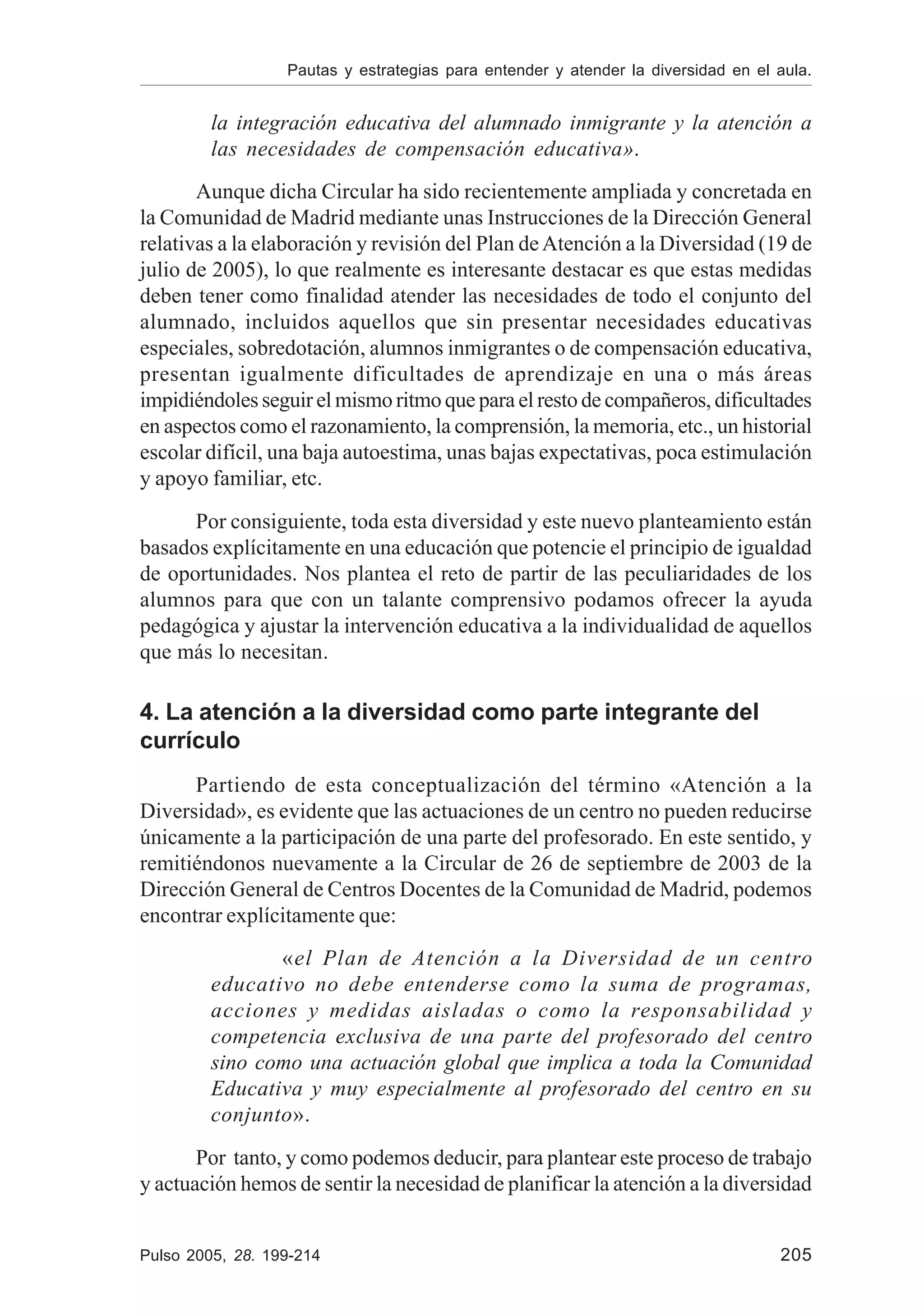 Diversidad en el aula | PDF