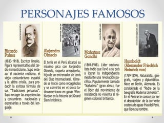 PERSONAJES FAMOSOS
 