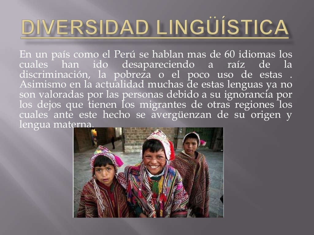 Diversidad linguistica Diversidad linguistica