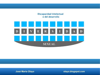 José María Olayo olayo.blogspot.com
D DADISREVI
SEXUAL
Discapacidad intelectual
o del desarrollo
 