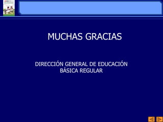 MUCHAS GRACIAS DIRECCIÓN GENERAL DE EDUCACIÓN BÁSICA REGULAR 