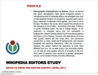 WIKIPEDIA-DIVERSITY, CC BY-SA
Saturday, November 9, 13

 