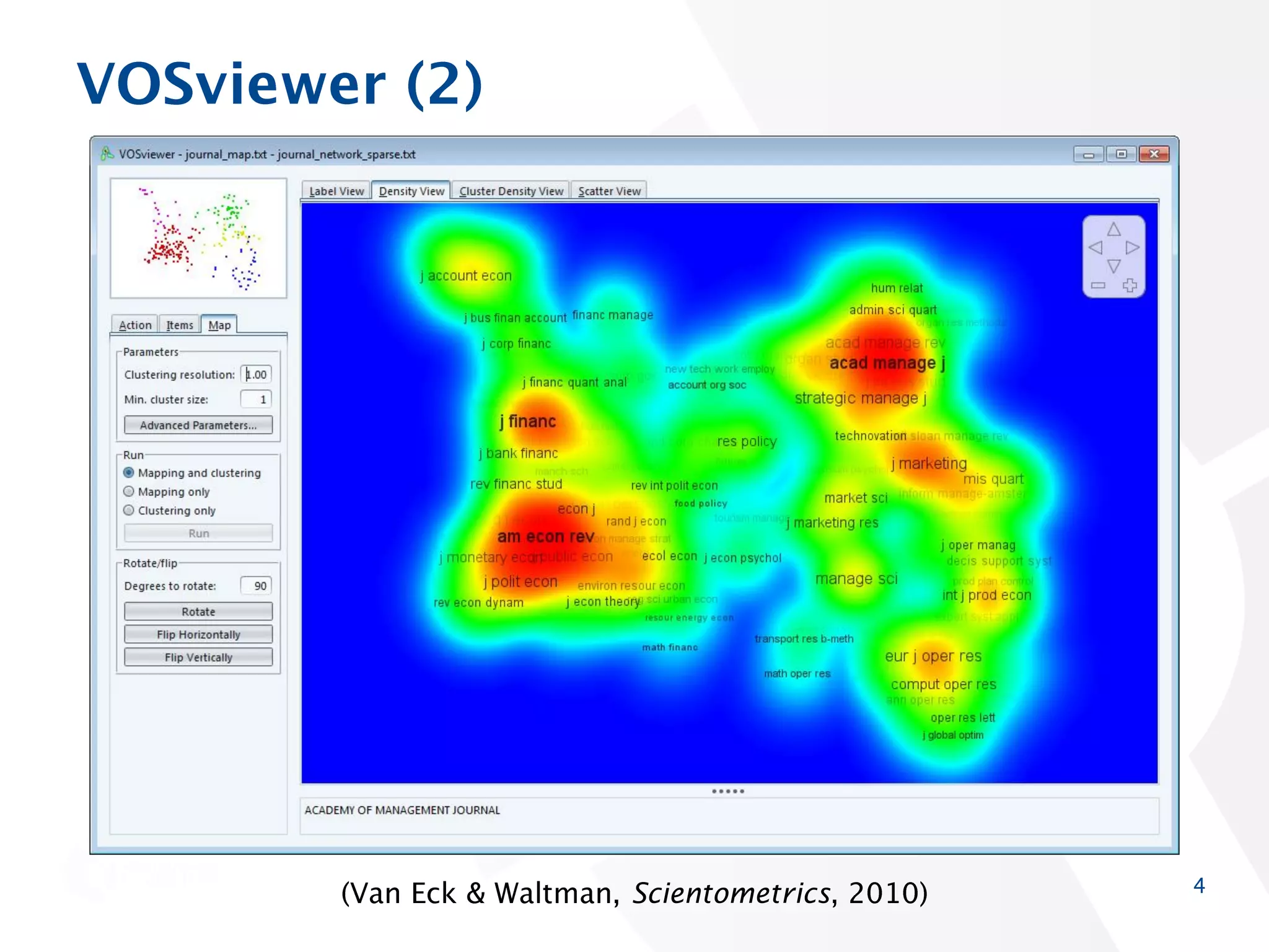 VOSviewer (2)

(Van Eck & Waltman, Scientometrics, 2010)

4

 