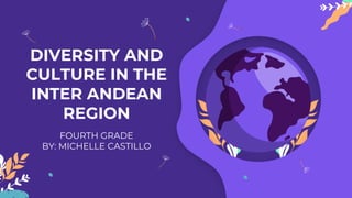 DIVERSITY AND
CULTURE IN THE
INTER ANDEAN
REGION
FOURTH GRADE
BY: MICHELLE CASTILLO
 