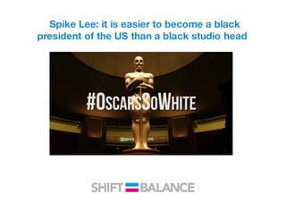 Spike Lee: it is easier to become a black
president of the US than a black studio head
 