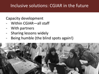 Diversity and inclusion in the workplace—The future for CGIAR