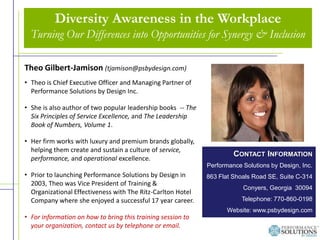 The Barriers to Diversity<br />What do you believe are the barriers/obstacles to celebrating diversity?<br />What can we d...