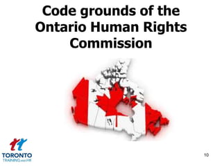 Code grounds of the 
Ontario Human Rights 
Commission 
10 
 