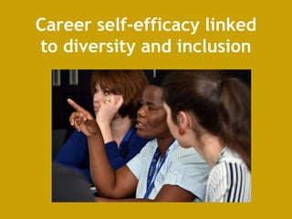 Career self-efficacy linked
to diversity and inclusion
 