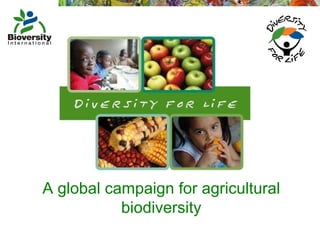 A global campaign for agricultural biodiversity 