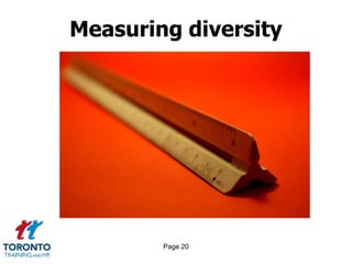 Page 20
Measuring diversity
 