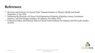 Diversity and Inclusion in Clinical Trials: A Roadmap for Change | PPTX