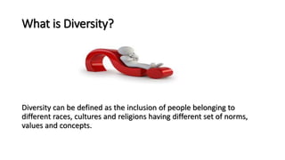 Level of Diversity
• Surface-level diversity:
Difference in easily perceived characteristics. It can lead employees to
per...