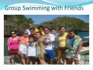 Group Swimming with Friends
 